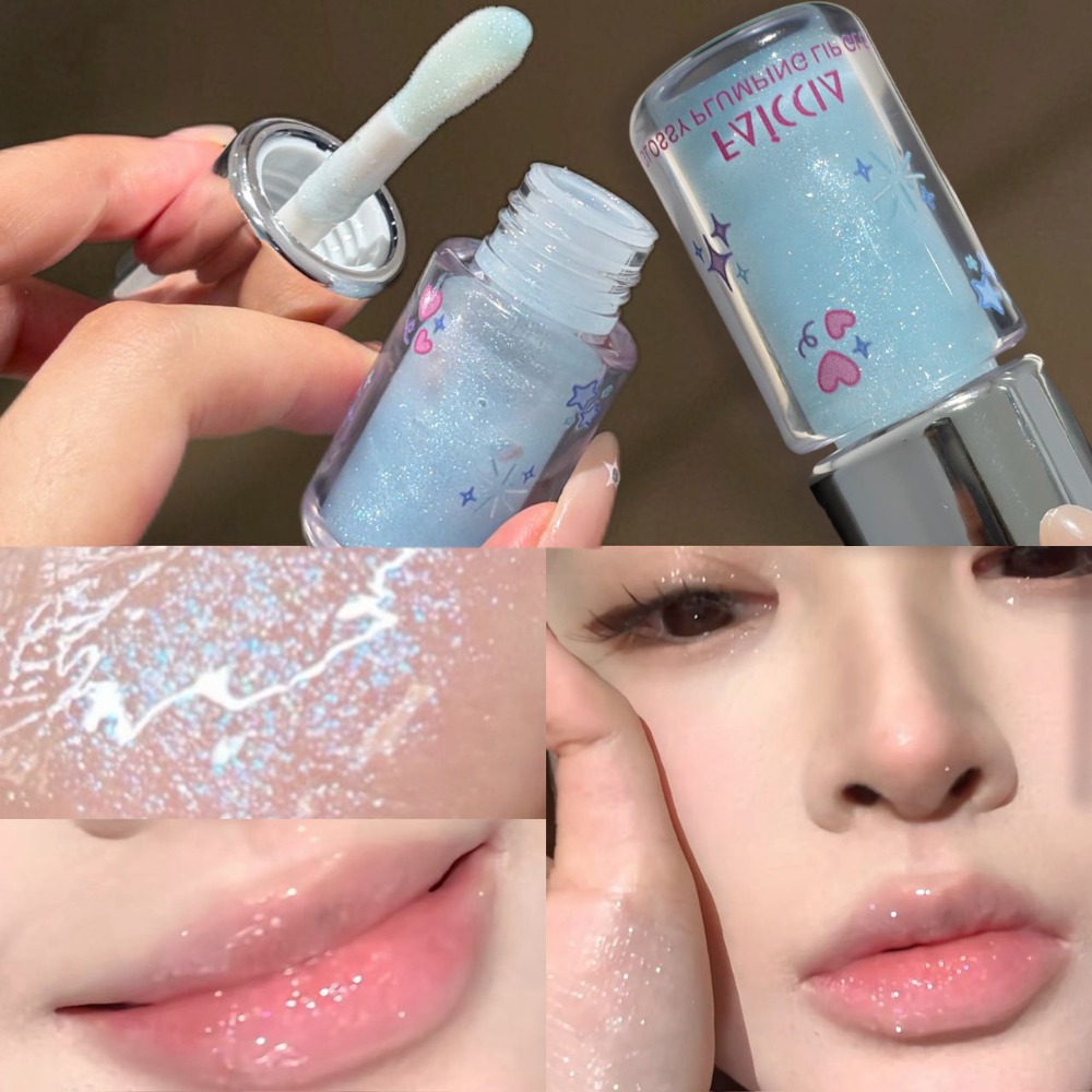 Baby Blue Sparkling Lipgloss F - Lip Tint Korean recensie en prijs